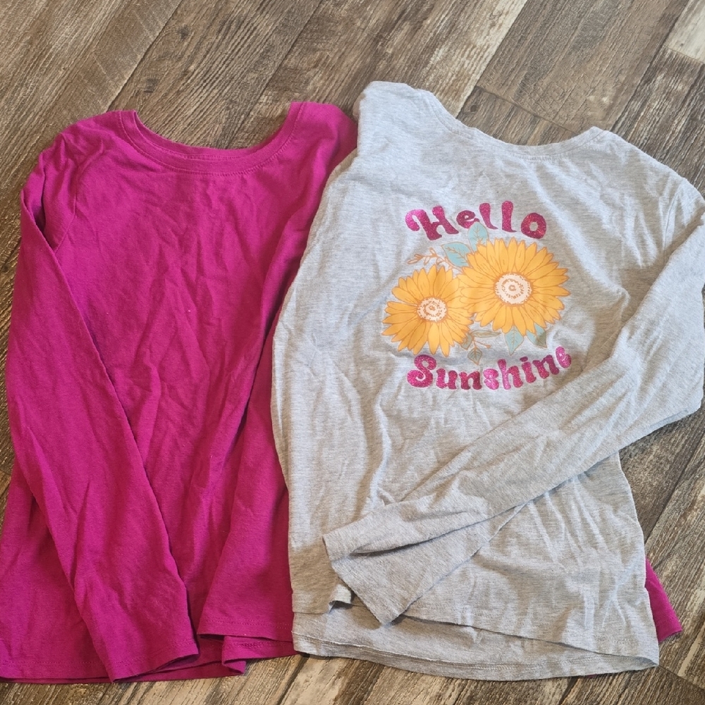 Jumping Beans Pink and Gray Long Sleeve Tees